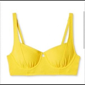 NWT Stoney Clover Lane x Target Textured Bikini Top and Bottom in Yellow